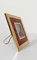 Italian Picture Frame in Gilded Aluminum and Faux Burl Formica by Mascagni, 1970s 5