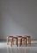L-Bein Hocker aus rotem Linoleum & Birke von Alvar Aalto für Artek, 1960er, 5 . Set 3