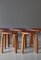 Taburetes L-Leg de linóleo rojo y abedul de Alvar Aalto para Artek, años 60. Juego de 5, Imagen 9
