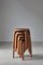Taburetes L-Leg de linóleo rojo y abedul de Alvar Aalto para Artek, años 60. Juego de 5, Imagen 14