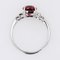 Natural Vivid Red Spinel Diamonds 18 Karat White Gold Ring 16
