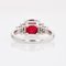 Natural Vivid Red Spinel Diamonds 18 Karat White Gold Ring 15