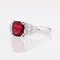 Natural Vivid Red Spinel Diamonds 18 Karat White Gold Ring 8