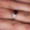 Natural Vivid Red Spinel Diamonds 18 Karat White Gold Ring 12