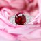 Natural Vivid Red Spinel Diamonds 18 Karat White Gold Ring 3