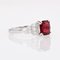 Natural Vivid Red Spinel Diamonds 18 Karat White Gold Ring 11