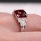 Natural Vivid Red Spinel Diamonds 18 Karat White Gold Ring 14
