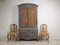 Antique Swedish Rococo Folk Art Painted Cabinet 4