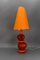 Orange Ceramic Table Lamp by Louis Drimmer, France, 1980s 13