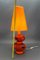 Orange Ceramic Table Lamp by Louis Drimmer, France, 1980s 19