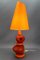 Orange Ceramic Table Lamp by Louis Drimmer, France, 1980s 3