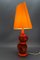 Orange Ceramic Table Lamp by Louis Drimmer, France, 1980s 10