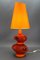 Orange Ceramic Table Lamp by Louis Drimmer, France, 1980s 2