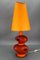Orange Ceramic Table Lamp by Louis Drimmer, France, 1980s 9