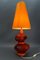 Orange Ceramic Table Lamp by Louis Drimmer, France, 1980s 6