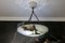 Large Dark Veined White Alabaster Pendant Light, 1920 3