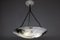 Large Dark Veined White Alabaster Pendant Light, 1920 12