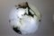 Large Dark Veined White Alabaster Pendant Light, 1920 4