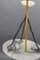 Large Dark Veined White Alabaster Pendant Light, 1920 20