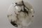Large Dark Veined White Alabaster Pendant Light, 1920 5
