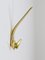 Large Vintage Brass Wall Coat Hook Model #4056 attributed to Carl Auböck, Austria, 1950s, Image 8