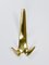 Large Vintage Brass Wall Coat Hook Model #4056 attributed to Carl Auböck, Austria, 1950s, Image 3