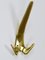 Large Vintage Brass Wall Coat Hook Model #4056 attributed to Carl Auböck, Austria, 1950s, Image 5