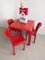 Red Selene & Stadio Dining Set by Vico Magistretti for Artemide, 1960s, Set of 4 6