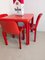 Red Selene & Stadio Dining Set by Vico Magistretti for Artemide, 1960s, Set of 4 3