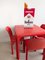 Red Selene & Stadio Dining Set by Vico Magistretti for Artemide, 1960s, Set of 4 5