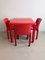 Red Selene & Stadio Dining Set by Vico Magistretti for Artemide, 1960s, Set of 4 7