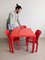 Red Selene & Stadio Dining Set by Vico Magistretti for Artemide, 1960s, Set of 4 8