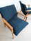 Set of Mid-Century Royal Blue Armchairs, 1970s, Image 2
