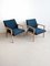 Set of Mid-Century Royal Blue Armchairs, 1970s, Image 5