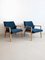 Set of Mid-Century Royal Blue Armchairs, 1970s, Image 8