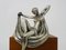 Giuliano Ottaviani, Escultura de mujer estilo Art Nouveau, plata vermeil, años 70, Imagen 2