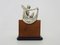Giuliano Ottaviani, Escultura de mujer estilo Art Nouveau, plata vermeil, años 70, Imagen 9