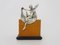 Giuliano Ottaviani, Escultura de mujer estilo Art Nouveau, plata vermeil, años 70, Imagen 1