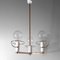 Space Age Three Lights Chromed Chandelier from Reggiani, Italy, 1970s, Image 1