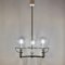 Space Age Three Lights Chromed Chandelier from Reggiani, Italy, 1970s, Image 2