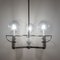 Space Age Three Lights Chromed Chandelier from Reggiani, Italy, 1970s, Image 3