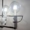 Space Age Three Lights Chromed Chandelier from Reggiani, Italy, 1970s, Image 4