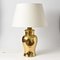 Golden Ceramic Table Lamp by by Aldo Londi for Bitossi, 1970s 1