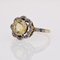 19th Century 18 Karat Yellow Gold Flower Ring with Ceylon Yellow Sapphire and Diamonds, Image 8