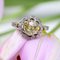 19th Century 18 Karat Yellow Gold Flower Ring with Ceylon Yellow Sapphire and Diamonds, Image 3