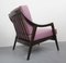 Sessel mit violetten Kissen, 1950er 13