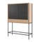 Slate Grey Metal Gabin Cabinet in Natural Oak by Harto 3