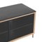 Slate Grey Metal Gabin Bench in Natural Oak by Harto 4