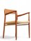 Model 56 Dining Chair in Teak and New Wicker Seat by Niels O. Møller, 1960s 2