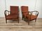 Vintage Italian Armchairs in Wood and Padding, 1950s, Set of 2 1